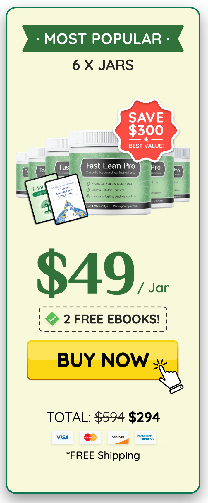 Fast Lean Pro - 6 Bottles